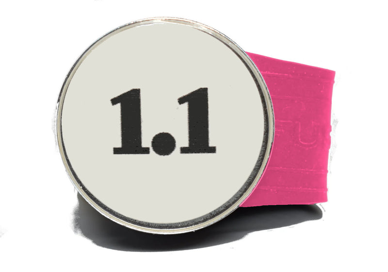 Load image into Gallery viewer, USGA Golf Rule 1.1 Ball Marker (White coin) on a Pink InfusenClip™

