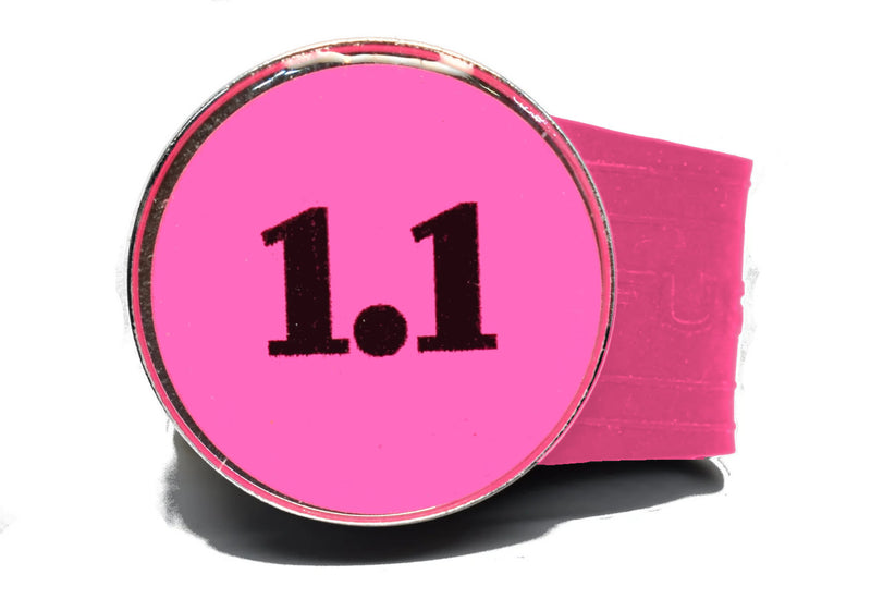 Load image into Gallery viewer, USGA Golf Rule 1.1 Ball Marker (Pink coin) on a Pink InfusenClip™
