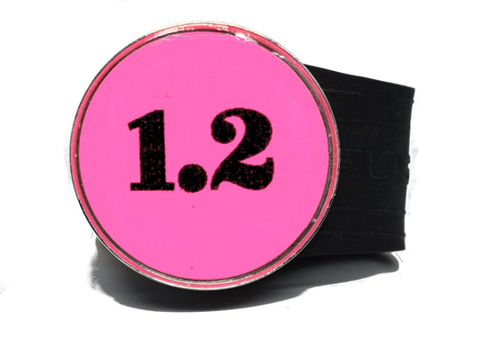 USGA Golf Rule 1.2 Ball Marker (Pink coin) on a Black InfusenClip™