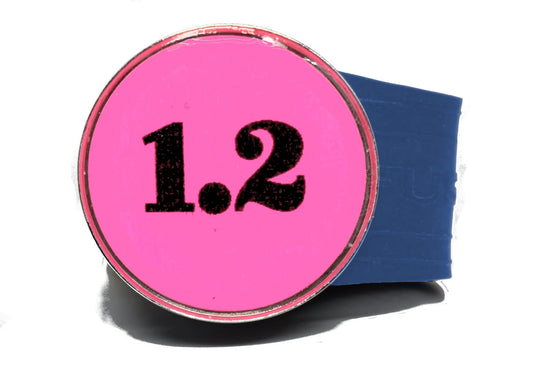 USGA Golf Rule 1.2 Ball Marker (Pink coin) on a Blue InfusenClip™