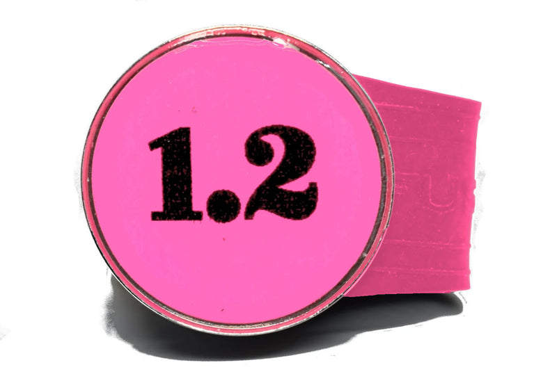 Load image into Gallery viewer, USGA Golf Rule 1.2 Ball Marker (Pink coin) on a Pink InfusenClip™
