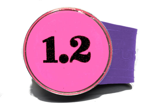 USGA Golf Rule 1.2 Ball Marker (Pink coin) on a Purple InfusenClip™
