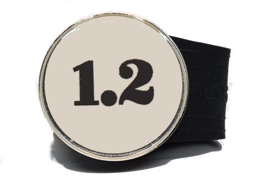 USGA Golf Rule 1.2 Ball Marker (White coin) on a Black InfusenClip™