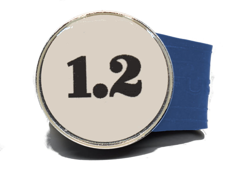 Load image into Gallery viewer, USGA Golf Rule 1.2 Ball Marker (White coin) on a Blue InfusenClip™
