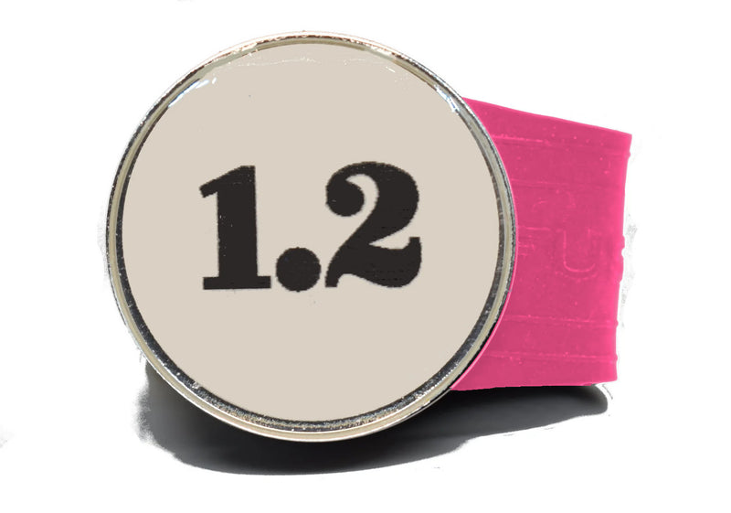 Load image into Gallery viewer, USGA Golf Rule 1.2 Ball Marker (White coin) on a Pink InfusenClip™
