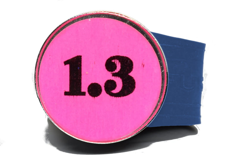 Load image into Gallery viewer, USGA Golf Rule 1.3 Ball Marker (Pink coin) on a Blue InfusenClip™
