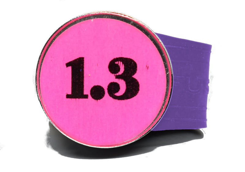 Load image into Gallery viewer, USGA Golf Rule 1.3 Ball Marker (Pink coin) on a Purple InfusenClip™
