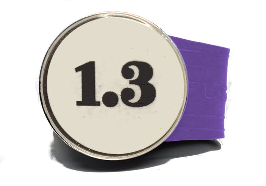 USGA Golf Rule 1.3 Ball Marker (White coin) on a Purple InfusenClip™