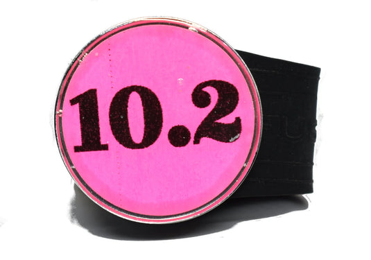 USGA Golf Rule 10.2 Ball Marker (Pink coin) on a Black InfusenClip™
