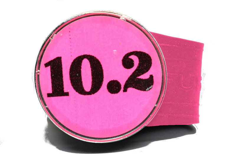 Load image into Gallery viewer, USGA Golf Rule 10.2 Ball Marker (Pink coin) on a Pink InfusenClip™
