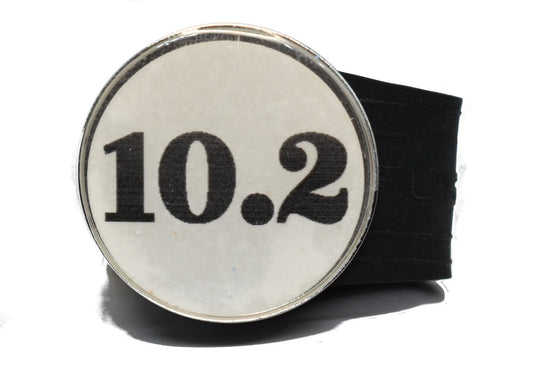 USGA Golf Rule 10.2 Ball Marker (White coin) on a Black InfusenClip™