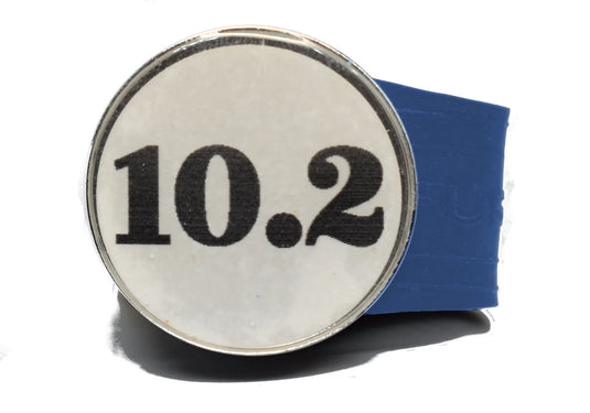 USGA Golf Rule 10.2 Ball Marker (White coin) on a Blue InfusenClip™