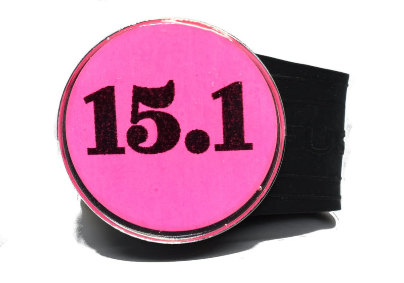 Load image into Gallery viewer, USGA Golf Rule 15.1 Ball Marker (Pink coin) on a Black InfusenClip™

