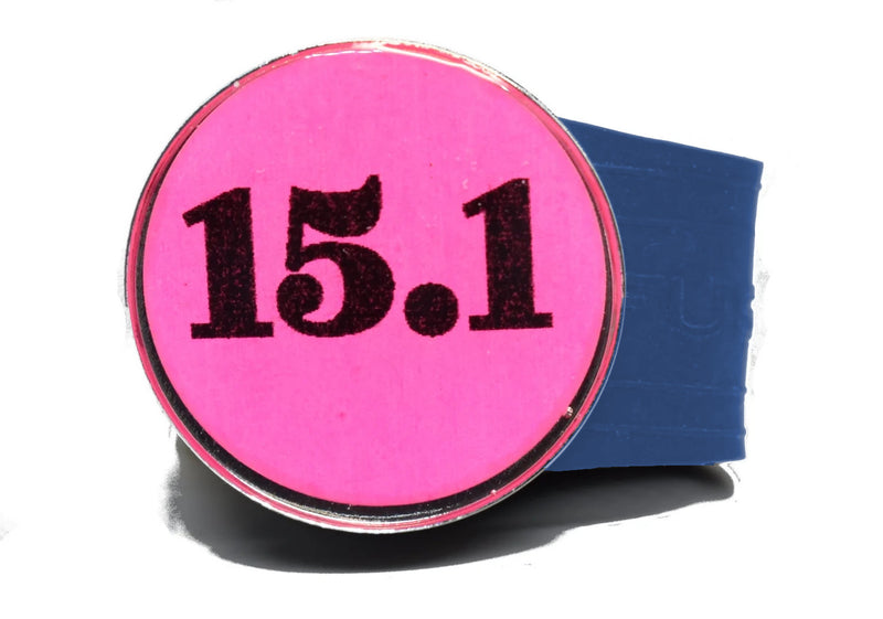 Load image into Gallery viewer, USGA Golf Rule 15.1 Ball Marker (Pink coin) on a Blue InfusenClip™
