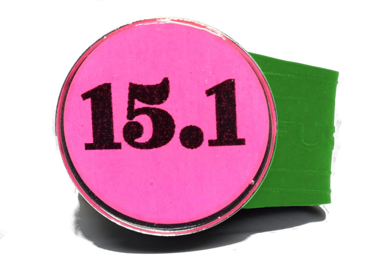 Load image into Gallery viewer, USGA Golf Rule 15.1 Ball Marker (Pink coin) on a Green InfusenClip™
