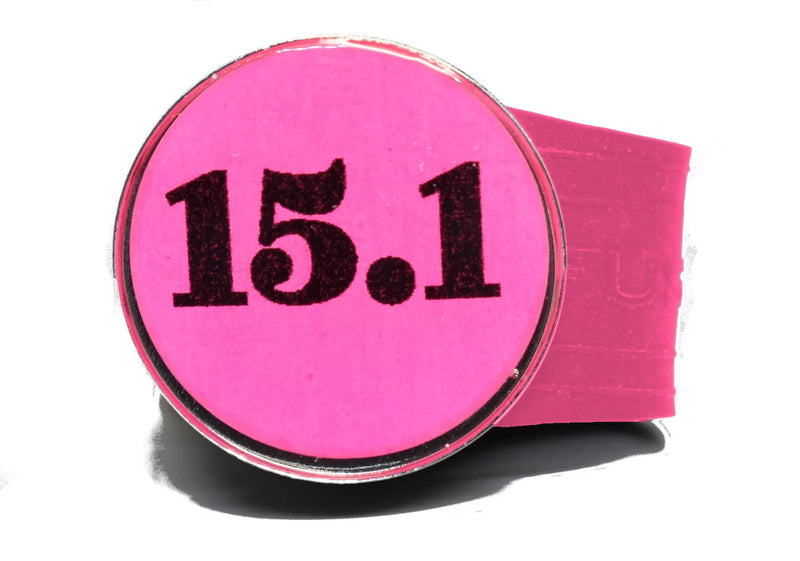Load image into Gallery viewer, USGA Golf Rule 15.1 Ball Marker (Pink coin) on a Pink InfusenClip™
