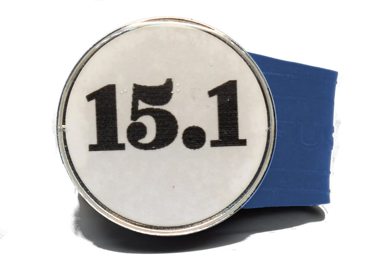 Load image into Gallery viewer, USGA Golf Rule 15.1 Ball Marker (White coin) on a Blue InfusenClip™
