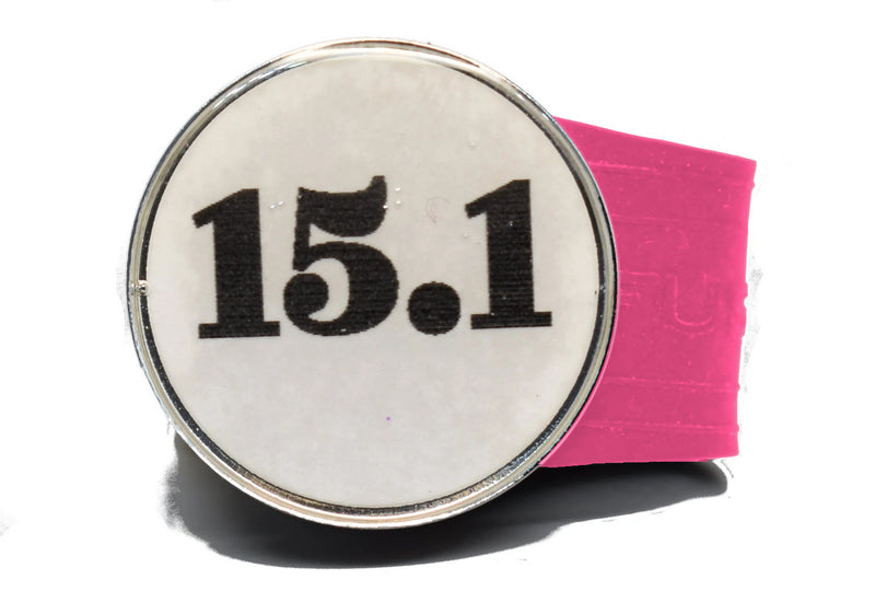 Load image into Gallery viewer, USGA Golf Rule 15.1 Ball Marker (White coin) on a Pink InfusenClip™
