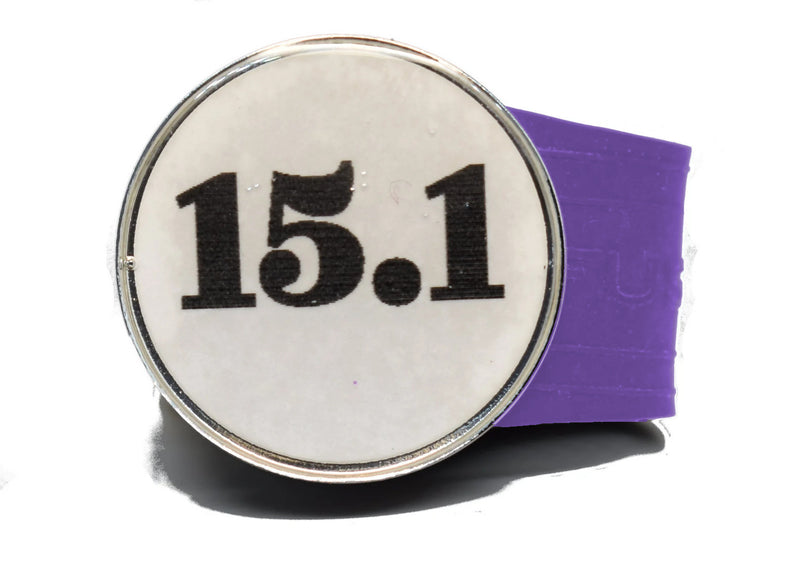 Load image into Gallery viewer, USGA Golf Rule 15.1 Ball Marker (White coin) on a Purple InfusenClip™
