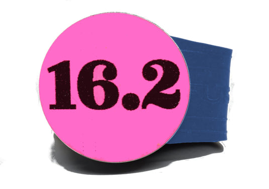 USGA Golf Rule 16.2 Ball Marker (Pink coin) on a Blue InfusenClip™