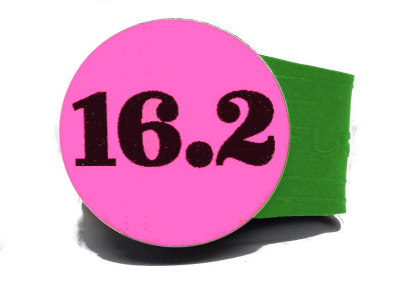 Load image into Gallery viewer, USGA Golf Rule 16.2 Ball Marker (Pink coin) on a Green InfusenClip™
