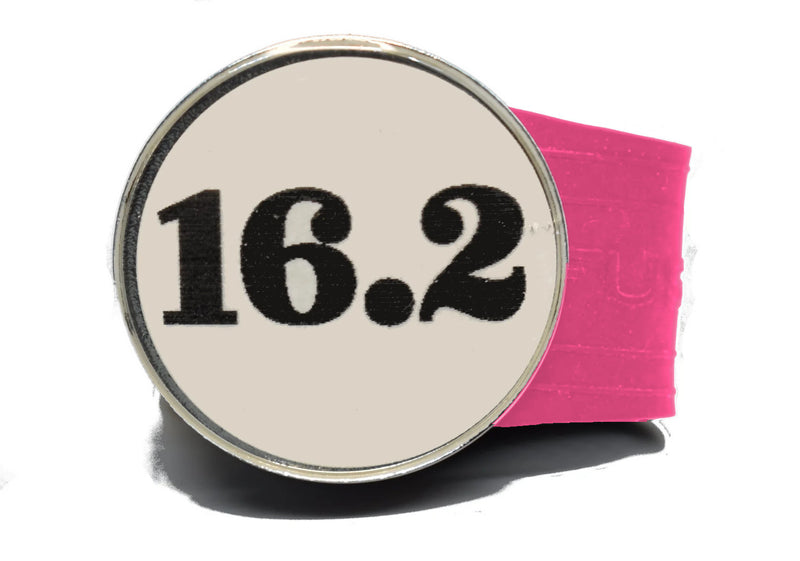 Load image into Gallery viewer, USGA Golf Rule 16.2 Ball Marker (White coin) on a Pink InfusenClip™
