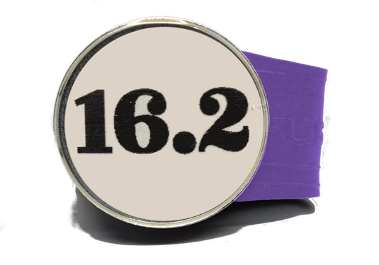 USGA Golf Rule 16.2 Ball Marker (White coin) on a Purple InfusenClip™