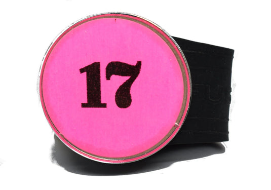 USGA Golf Rule 17 Ball Marker (Pink coin) on a Black InfusenClip™