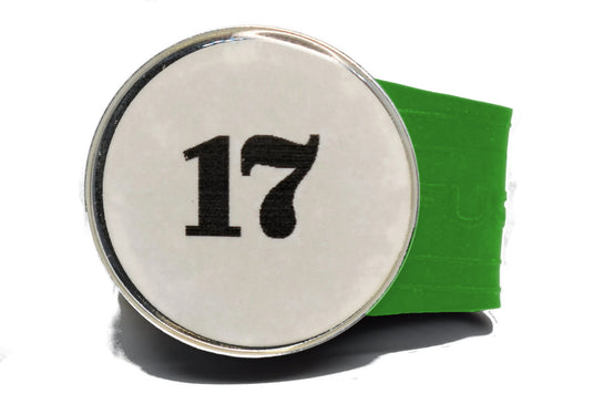 USGA Golf Rule 17 Ball Marker (White coin) on a Green InfusenClip™