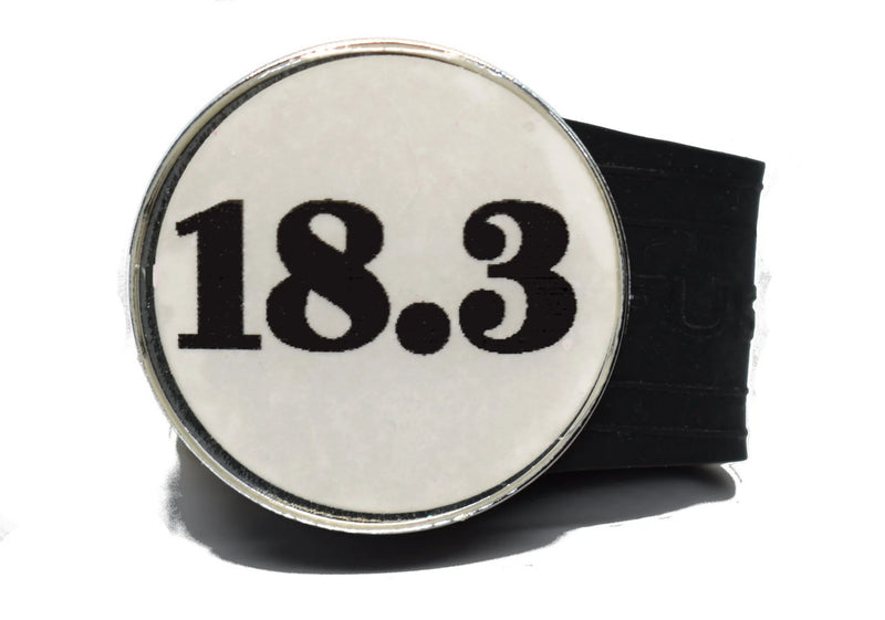 Load image into Gallery viewer, USGA Golf Rule 18.3 Ball Marker (White coin) on a Black InfusenClip™

