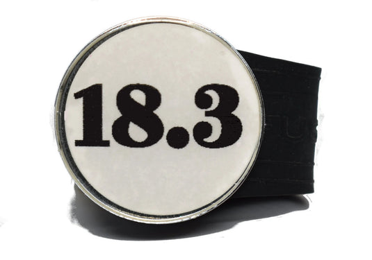 USGA Golf Rule 18.3 Ball Marker (White coin) on a Black InfusenClip™