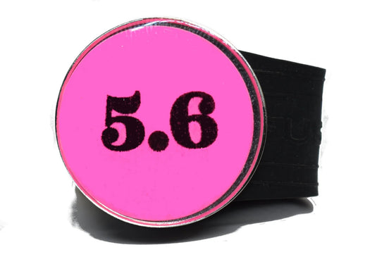 USGA Golf Rule 5.6 Ball Marker (Pink coin) on a Black InfusenClip™