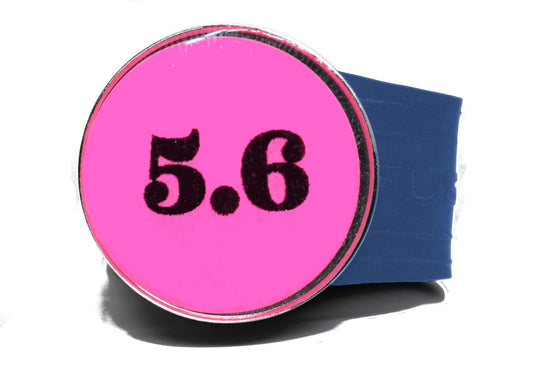 USGA Golf Rule 5.6 Ball Marker (Pink coin) on a Blue InfusenClip™