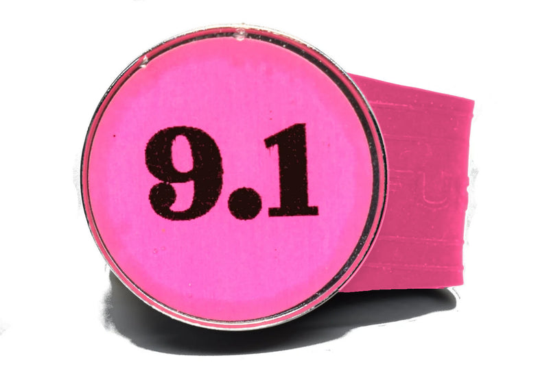 Load image into Gallery viewer, USGA Golf Rule 9.1 Ball Marker (Pink coin) on a Pink InfusenClip™
