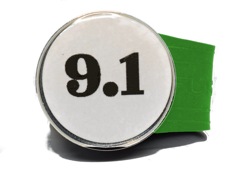 Load image into Gallery viewer, USGA Golf Rule 9.1 Ball Marker (White coin) on a Green InfusenClip™
