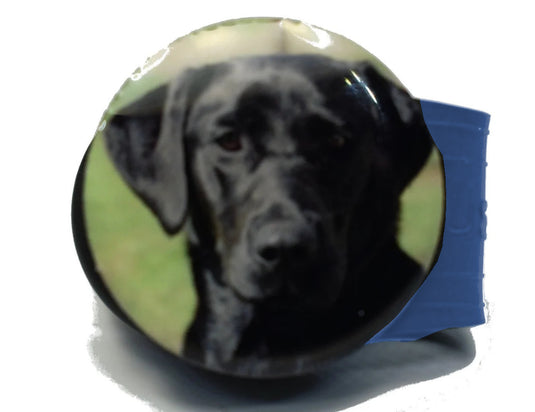 Black Lab golf ball marker on a Blue InfusenClip™