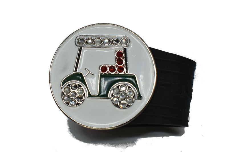Load image into Gallery viewer, Golf Cart golf ball marker on a Black InfusenClip™
