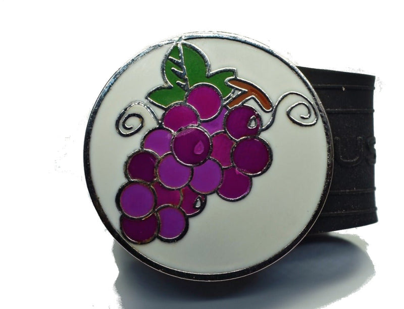Load image into Gallery viewer, Grapes golf ball marker on a Black InfusenClip™
