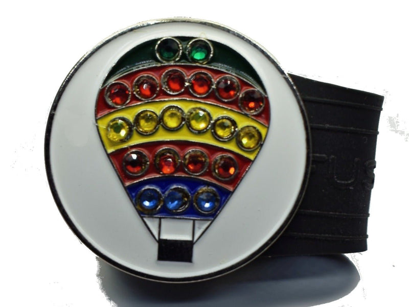 Load image into Gallery viewer, Hot Air Balloon golf ball marker on a Black InfusenClip™
