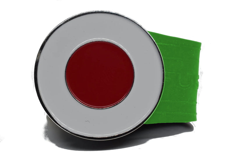 Load image into Gallery viewer, Japanese Flag golf ball marker on a Green InfusenClip™
