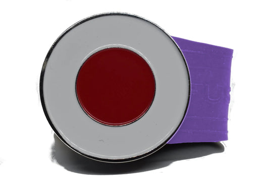 Japanese Flag golf ball marker on a Purple InfusenClip™