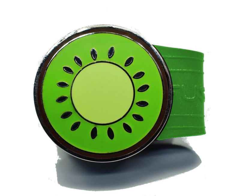 Load image into Gallery viewer, Kiwi golf ball marker on a Green InfusenClip™
