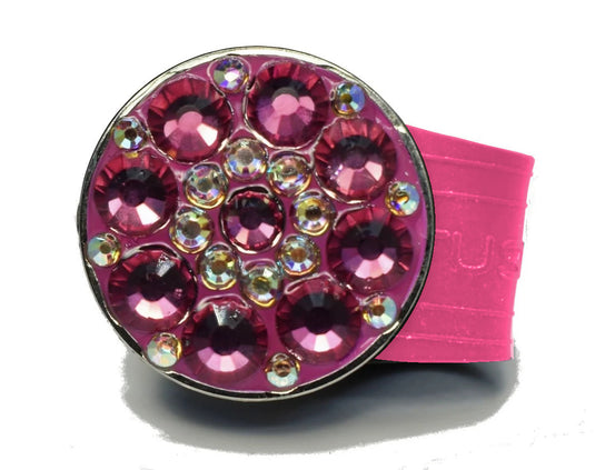 Pink Rhinestones golf ball marker on a Pink InfusenClip™