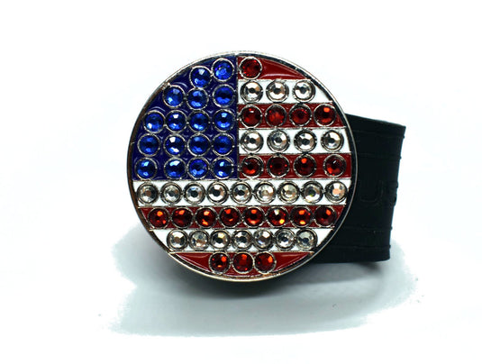 Rhinestone American Flag - InfusenClip™ by Birdie Everything LLC