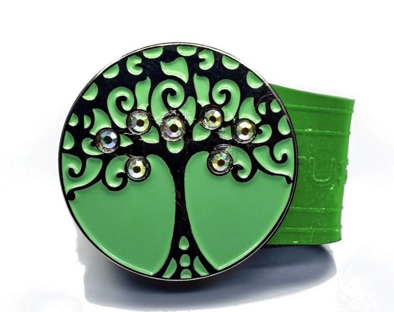 Load image into Gallery viewer, Tree golf ball marker on a Green InfusenClip™
