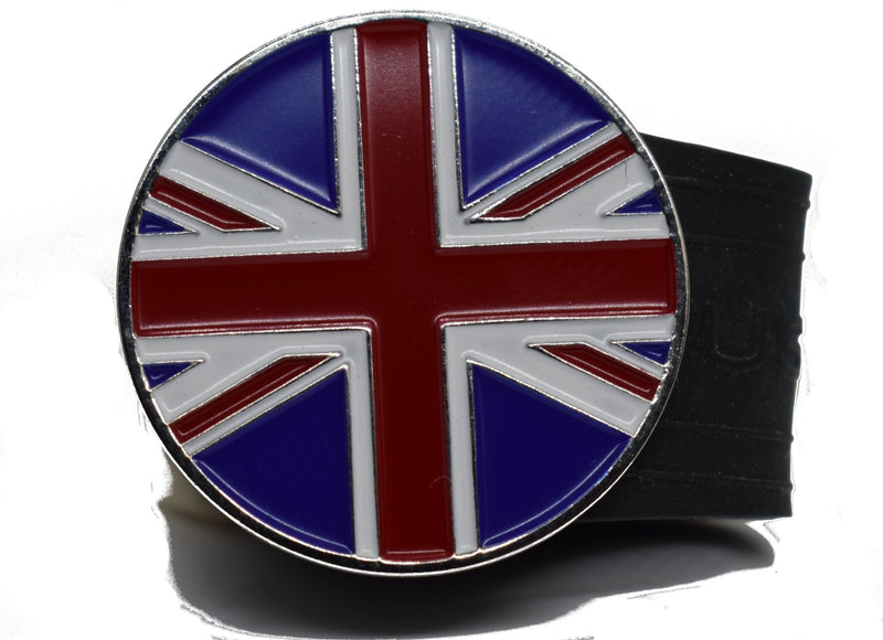 Load image into Gallery viewer, United Kingdom Flag golf ball marker on a Black InfusenClip™
