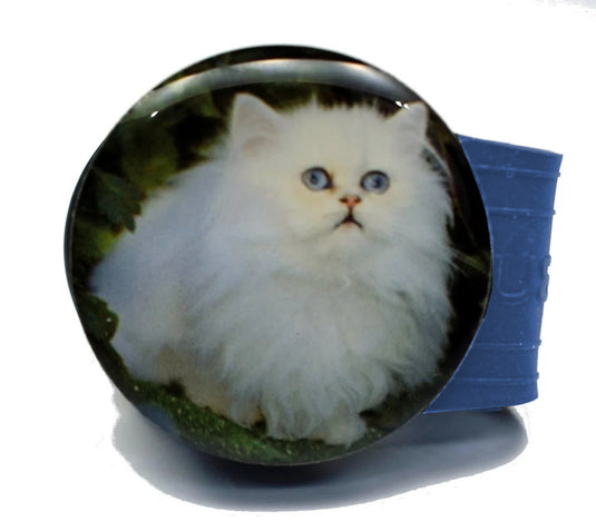 White Cat golf ball marker on a Blue InfusenClip™