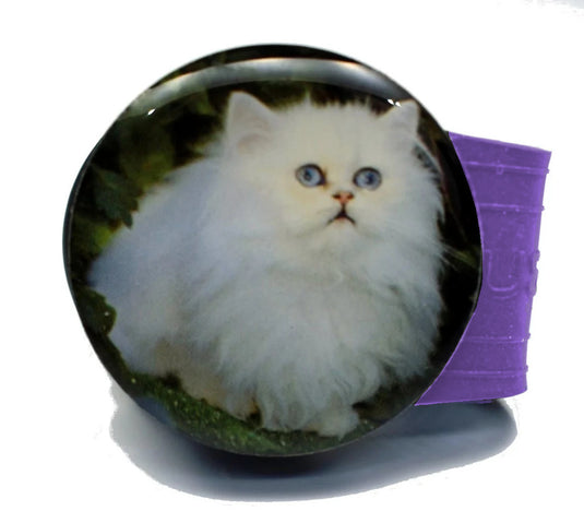 White Cat golf ball marker on a Purple InfusenClip™